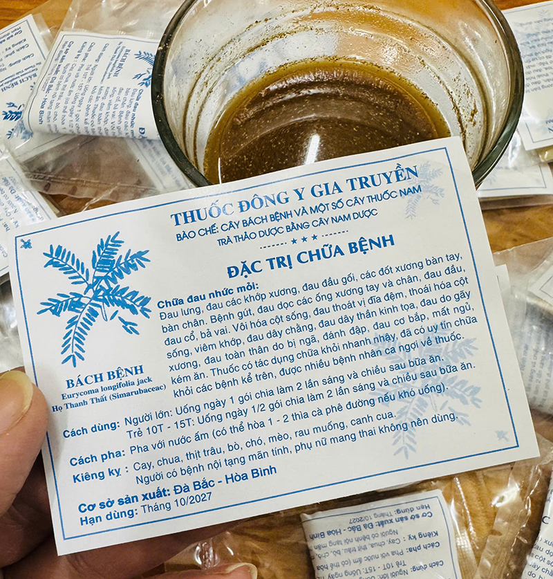 Thuốc pha với nước ấm